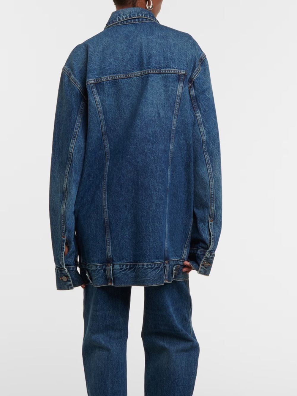 KHAITE Ross Denim Oversized Blue Jean Jacket size Medium - Picture 8 of 9